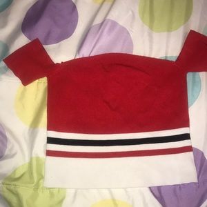 Tube top w short sleeve